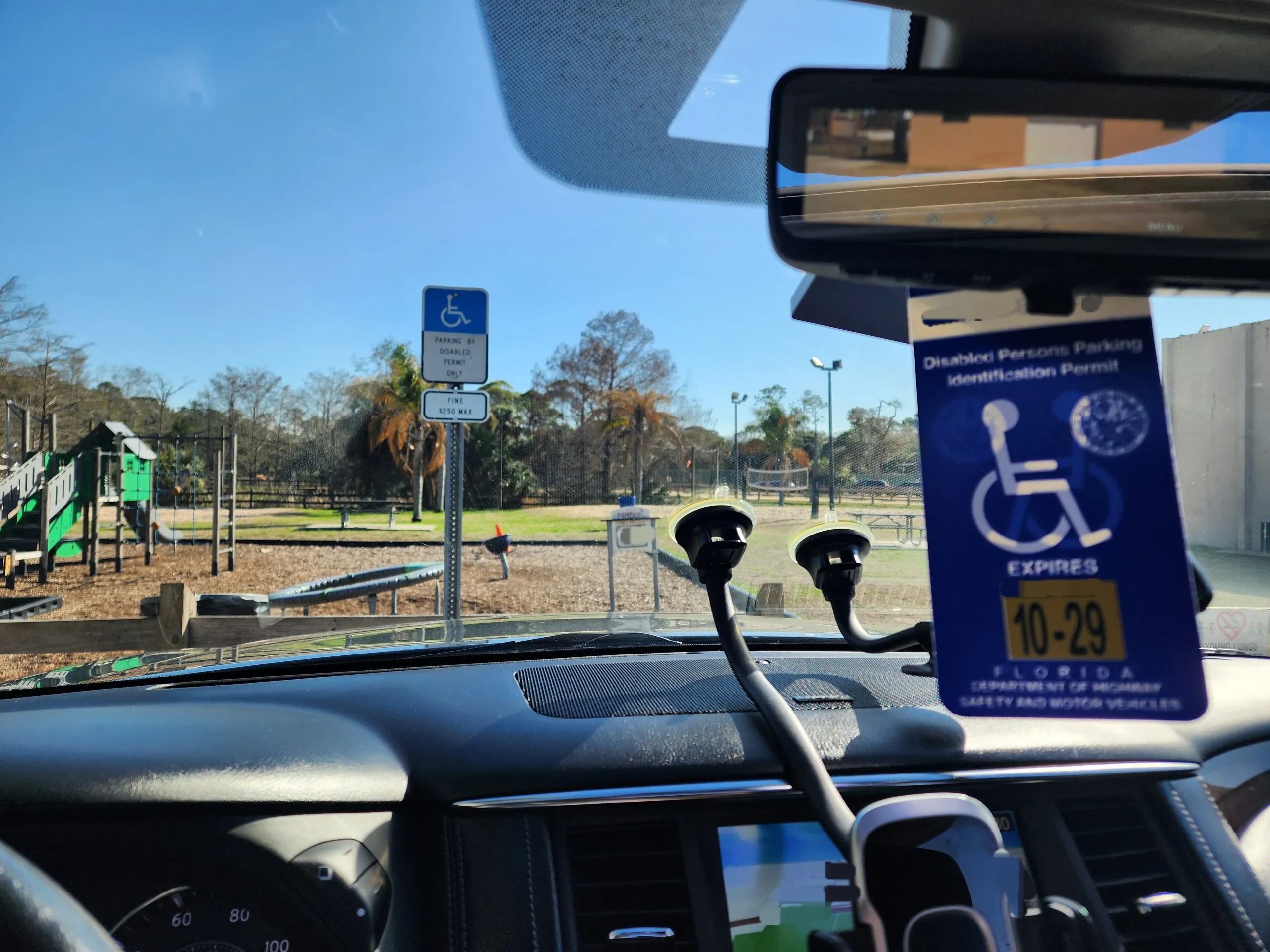 Kyle B. – Florida with their disability parking placard