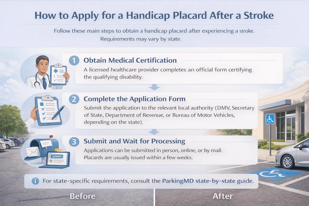 how to apply for a stroke & handicap placard