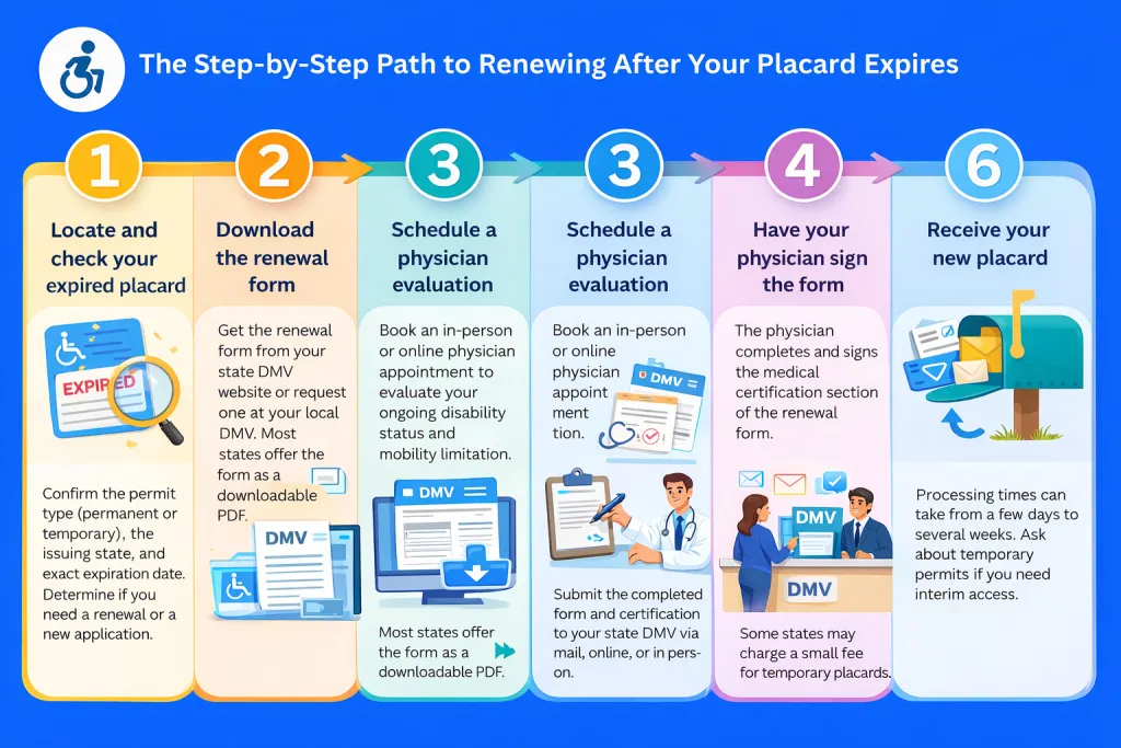 the step by step path to renewing after your placard expires.